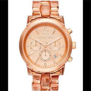 Michael Kors Chronograph Pink Acetate Watch